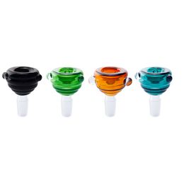 Paladin886 G049 Dab Rig Smoking Pipe Glass Water Bong Bowl 14mm 19mm Male Colourful Wavy Style Dome Glass Bowls Smoking Accessories