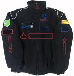 F1 racing jacket new full embroidered men's and women's racing suits winter warm cotton clothing spot sales s2