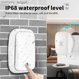 Doorbells Wireless Doorbell Battery Free Self Generating Household Waterproof Door Bell Remote Intelligent Control of Buildings for Home YQ2301003