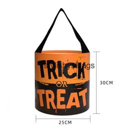 Totes 2023 New Halloween Candy Bag Portable LED with Lamp Pumpkin Light Emitting Tube Illuminating Halloween Candy Bag01stylishyslbags