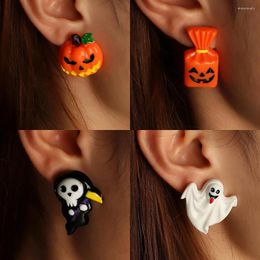 Hoop Earrings 2023 Halloween Jewellery Ghost Lightweight Handmade Seed Beads For Women Girls Festive Party Gifts