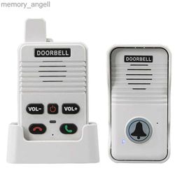 Doorbells Wireless Doorbell Audio 200 Metres Range Home Apartment Intercom Factory Office Intercom System with Rechargeable Battery YQ2301003