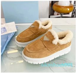 Autumn winter High cylinder wool Warm Suede bootie Snow boots fashion high-quality Casual leather Padded