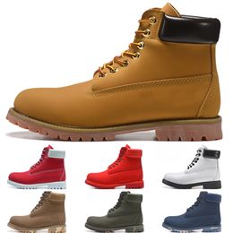 designer winter Martin boots for men women high top chestnut wheat black cool grey navy blue Army Green mens outdoor shoes Jogging Hiking eur 36-45