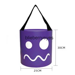 Totes 2023 New Halloween Candy Bag Portable LED with Lamp Pumpkin Light Emitting Tube Illuminating Halloween Candy Bag04blieberryeyes