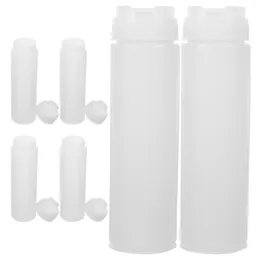 Dinnerware Sets 6pcs Condiment Squeeze Bottles Ketchup Dispensers Soy Sauce Salad Dressing