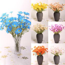 Decorative Flowers 50cm Simulation Flower Small Daisy Fake Wedding El Living Room Office Home Decoration Holiday Party Plants