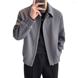 Men's Jackets Autumn 3D Fabric Jacket Men Korean Streetwear Business Casual Loose Causal Spring Coat Male Outerwear