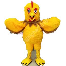 yellow rooster Mascot Costume Adult Size Cartoon Anime theme character Carnival Unisex Dress Christmas Fancy Performance Party Dress