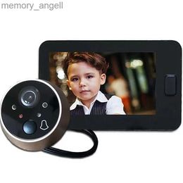 Doorbells New 4.3" Video peephole Digital Door Camera Doorbell IR Night Vision 170 Degree Angle Peephole Camera Monitor Visual Doorbell YQ2301003