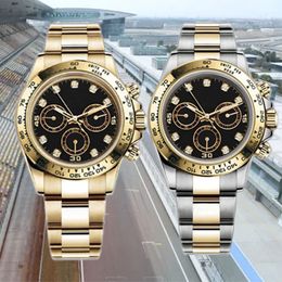 AAA-Qualitäts-Silberuhr für Herren, automatisch, mechanisch, Designer-Montre de Luxe, 40 mm Faltschließe, Gold, Hardlex, wasserdicht, Stoppuhr, Armbanduhr, Fabrikuhren