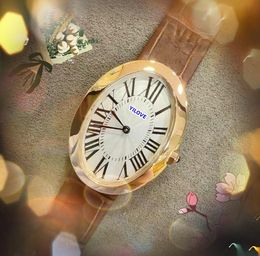 Simple Small Roman Dial Quartz Battery Movement Watch Women Tank Series Genuine Leather Butterfly Bracelet Classic Generous gold silver Colour cute wristwatches