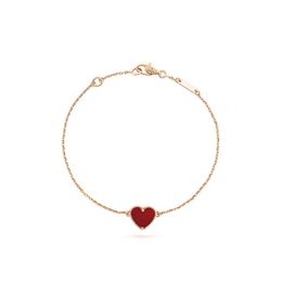 lucky clover heart bracelet brand letter-V cleef tennis chain charm bracelets mens designer Jewellery for women party Christmas Pres262Z
