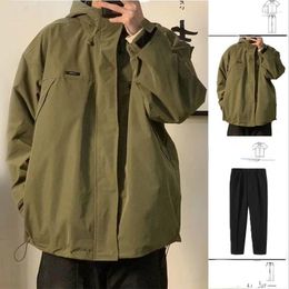 Men's Tracksuits Japanese Style Casual 2 Pcs Sets Feeling Loose Korean Version Handsome Trend Small Jackets Suits And Top Coat F104