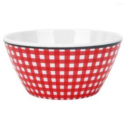 Bowls 72mm Beautiful Pattern Bowl Salad Container Kitchen Tableware For Home RestaurantRed Plaid