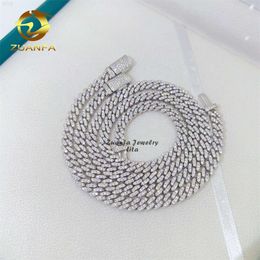 brand fashion woman Hip Hop Jewellery Hot New Thin 6mm Vvs Diamond Moissanite 925 Sterling Silver Cuban Link Chain