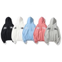 Designer hoodie SSENTIAL reflective letter printed hooded pullover sweater autumn and winter plush men's and women's outerwear couple sweatshirt