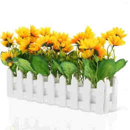 Decorative Flowers Simulated Sunflower Classroom Decor Emulation Bonsai Fake Ornaments Imitation Indoor Artificial Plants