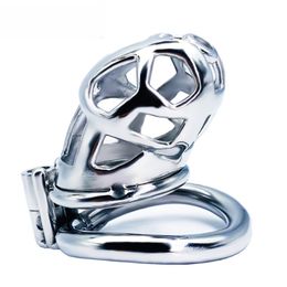 Cockrings male metal cb lock hollow penis cage penis lock chastity lock chastity device fun alternative props Chastity Lock Cockrings