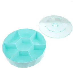 Dinnerware Sets Candy Box Fruit Nut Tray Snack Serving Jewelry Storage Organizer Grid Dry Container Plastic