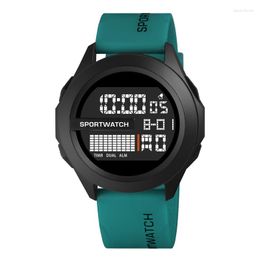 Wristwatches POPACC Fashion Multifunctional Sports Electronic Watch For Men Trend Luminous Student Daily Decoration