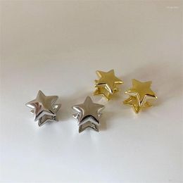Backs Earrings Minimalist Star Stud Harajuku Y2k Accessories Sweet Cool Pentagram Ear Clip For Girls Women Rings Jewellery