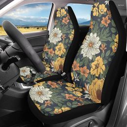 Car Seat Covers Cover Daisy Flower S Vintage Cushion For Front Protector Durable Auto Interior Decoration Universal Fit SUV