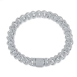 brand fashion woman High Quality Vvs Moissanite Diamond Cuban Link Chain Bracelet Iced Out 925 Silver Men Hip Hop Tennis Necklaces Bracelets