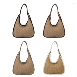 Duffel Bags 2023 Shoulder Woven Tote For Girl Women Lady Purse Underarm Bag Trendy Armpit Fashion Leisure Handbag
