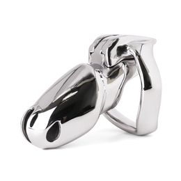 Stainless steel chastity lock, chastity belt, anti-slap tube, anti-derailment, anti-ejaculation cage, male sex toys