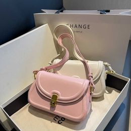 Shoulder Bag 's Bag New Niche Design Simple and Fashionable Single Shoulder Crossbody Bag Foreign Style Square Buckle Small