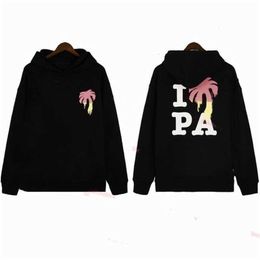 Bear Hoodie Designer Clothing Fashion Sweatshirts Palmes Angels Broken Tail Shark Letter Flock Embroidery Loose Mens Womens Hooded Casual Pullover Jacket ILZS