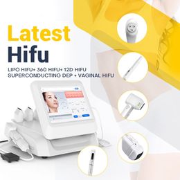 Portable 12D HIFU High Intensity Focused Ultrasound Wrinkle Remover Vaginal Tightening Rejuvenation Skin Care Beauty Machine DHL Free