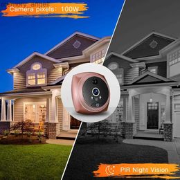 Doorbells 4.3Inch Peephole Video Doorbell Camera Smart Home Motion Detection Monitor Digital Door Bell PIR Night Vision Door Viewer YQ2301003