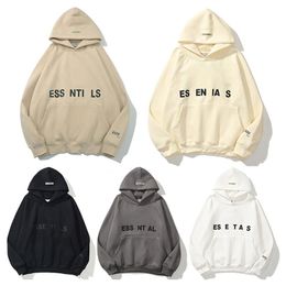 ESS Capuz de Homens Momens Casual Esportes Colegados Cool Capuzões imprimidos Hoodie Moda Moda Hip Hop Street Letter Reflexivo Letter Sweater de algodão S-xl es