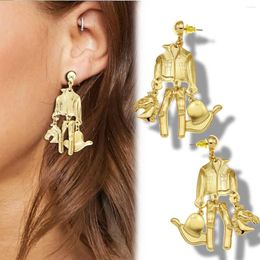 Dangle Earrings RechicGu Halloween Creative Retro Punk Funny Body Shape Horse Head Pendant Women's Jewellery Ear Stud Fashion Accessories