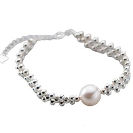 Bracelet Swarovskis Designer Luxury Fashion Women S925 Sterling Silver Wide Face Round Bead Bracelet Small Fresh Temperament Bracelet