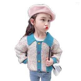 Jackets Girls Coat Jacket Colourful Dot Coats Casual Style Children Sweater Spring Autumn Clothes For