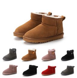 kids boots slippers fur slides tazz slipper platform boot for girls Slip-on Les Petites Suede Wool Blend Comfort Winter Designer shoe 22-35