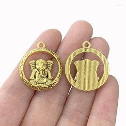 Pendant Necklaces 10 X Antique Gold Colour Elephant Ganesha Charms Pendants Beads For DIY Necklace Bracelet Jewellery Making Findings 28x25mm