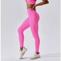 Active Pants Nude Hip Lift Yoga Women Fitness Gym Leggings Quick Dry Sport Solid Color High Waist Female Workout Leggins