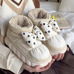 Designer Women Boots Pillow Winter Ankle Boot Flowers Print Lace UP Shoes brown flower Outdoor Waterproof Down Keep Warm Cotton Snow Shoe 36-41