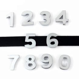 New 8MM Plain Slide numbers 0-9 20 pcs lot Can choose each number Slide Charms Fit DIY Wristband Belt & Bracelet LS227v