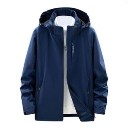 Men's Jackets Spring Autumn Mens Clothing Jacket Plus Size Coats Male Water Proof Hooded Oversize Windbreak Outwear Camping Sweatshirts