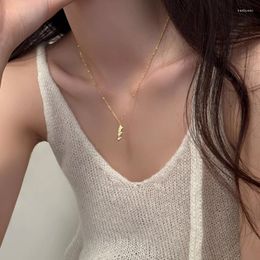 Chains French Baguette Necklace Woman Stainless Steel Dainty CZ Stone Inlaid Bread Choker Golden Retro Vintage Jewellery Gift