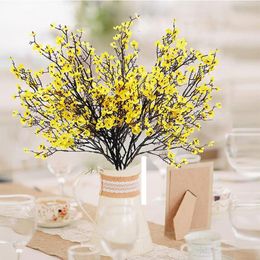 Decorative Flowers Fall Faux Breath Flower Bulk Artificial Gypsophila Bouquet Silk Floral Arrangements For Home Kitchen Bedroom