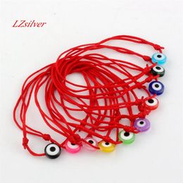 120pcs Kabbalah Red String Bracelet mix color Resin Evil Eye Bead Red Protection Health Luck Happiness Bracelets B-35211i