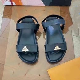 Newest PASSENGER Sandal Luxury bom BOM DIA FLAT MULE Lady Gentlemen Colourful debossed lamb leather Canvas Letter Anatomic Leather slide Model 01