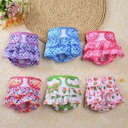 Dog Apparel Female Pet Physiological Pants Sanitary Diaper Washable Menstruation Underwear Briefs For Small Medium Dogs Shorts Skirt