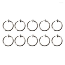Backs Earrings 10Pcs Sliver Colour Colour No Ear-hole DIY Clip On Circle Hoop For Jewellery Making
